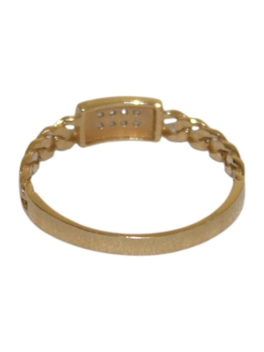 14k Solid Gold Stacking Chain Ring 1.37 Grams Size 8.5 - Picture 7 of 9